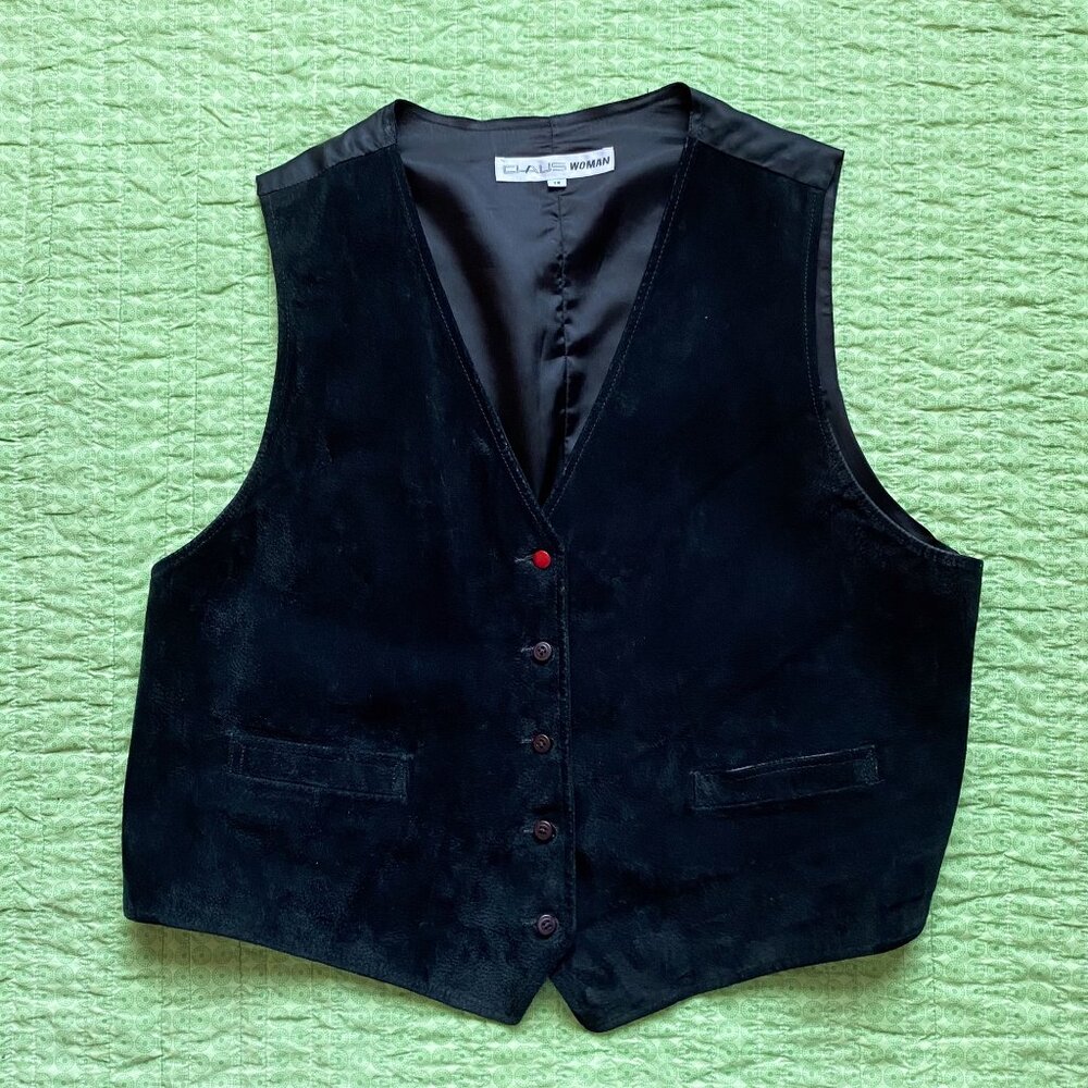 Plus Size Vintage Leather Vest